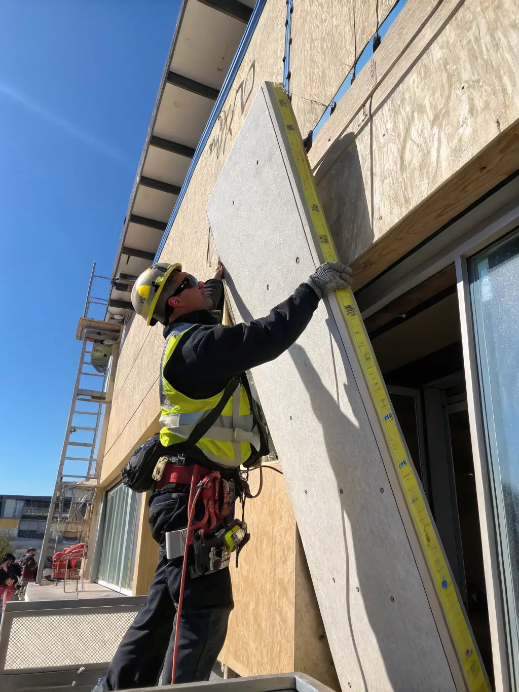 A photograph of custom-cut glass being installed in a mobile home, highlighting the precision and quality of Eagleton Glass products.